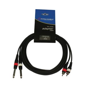 AC-2R-2J6M_3 2x RCA m to 2x 6,3 jack mono cable voice hxoy kalwdio quality