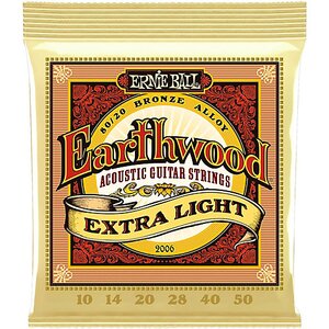 Ernie Ball 2006 Earthwood 80_20 Bronze Extra Light Acoustic Guitar Strings