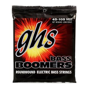 GHS M3045 Bass Boomers Roundwound Long Scale Medium Electric Bass Strings