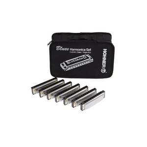 Hohner-Blues-Band-Harp-Harmonica-Starter-set-Case