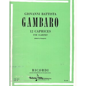 gamparo 12 caprici clarinetto