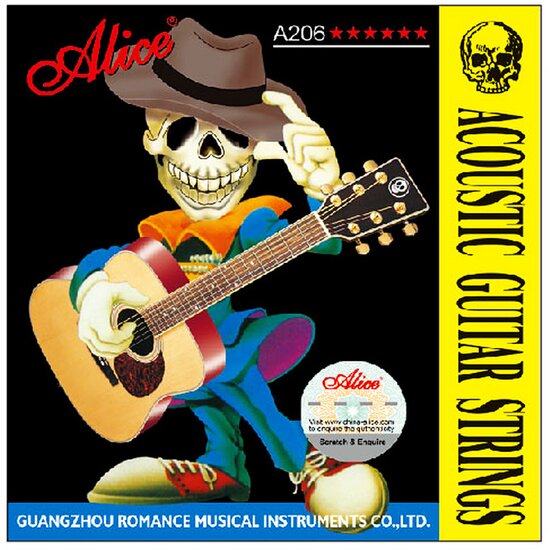 ALICE A206-SL Super Light Acoustic FOLK Guitar Strings with Steel Core and Alloy Wound
