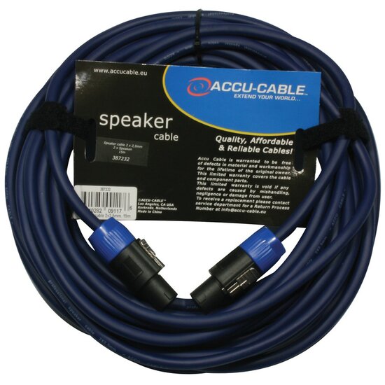Accu CableAC SP2 2,5_15 Speaker cable 2pin 2x2,5mm speacon hxeia kalwdio epagelmatiko