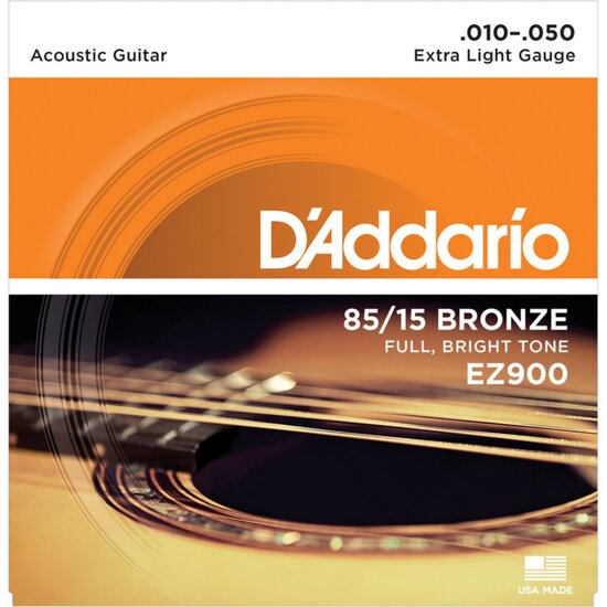 D'Addario EZ900 85_15 Great American Bronze Extra Light 10-50