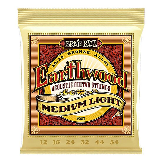 Ernie Ball 2003 Earthwood 80_20 Bronze Medium Light Acoustic Strings