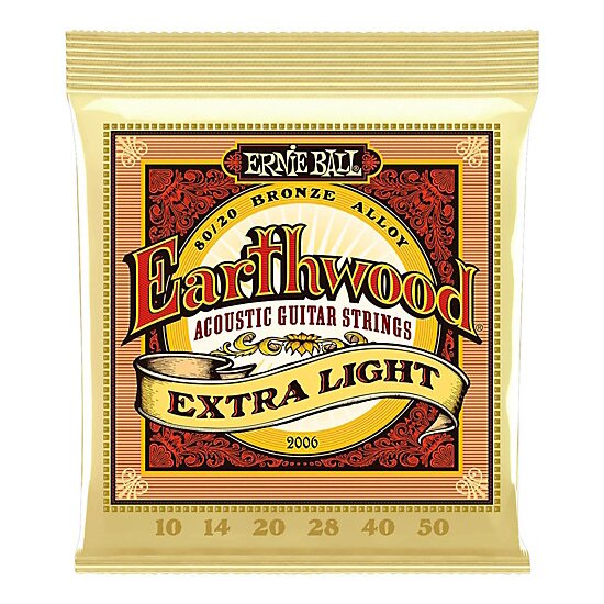 Ernie Ball 2006 Earthwood 80_20 Bronze Extra Light Acoustic Guitar Strings