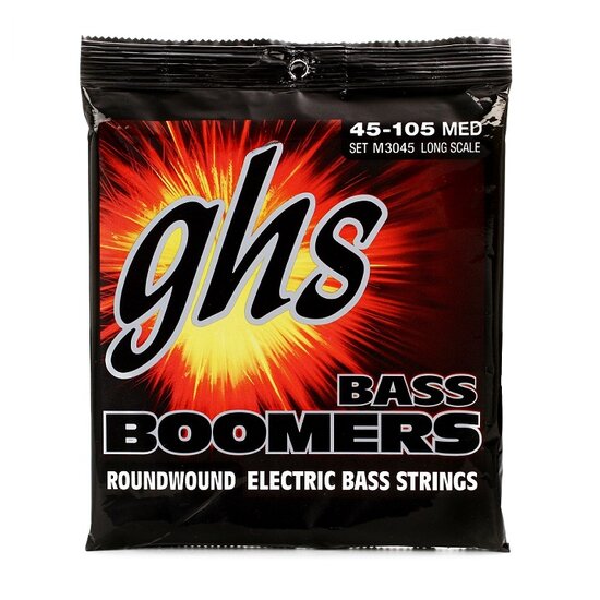 GHS M3045 Bass Boomers Roundwound Long Scale Medium Electric Bass Strings