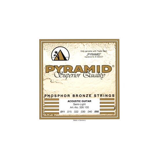 Pyramid Acoustic Guitar Strings Phosphor Bronze Wound Semi Lt 11-50