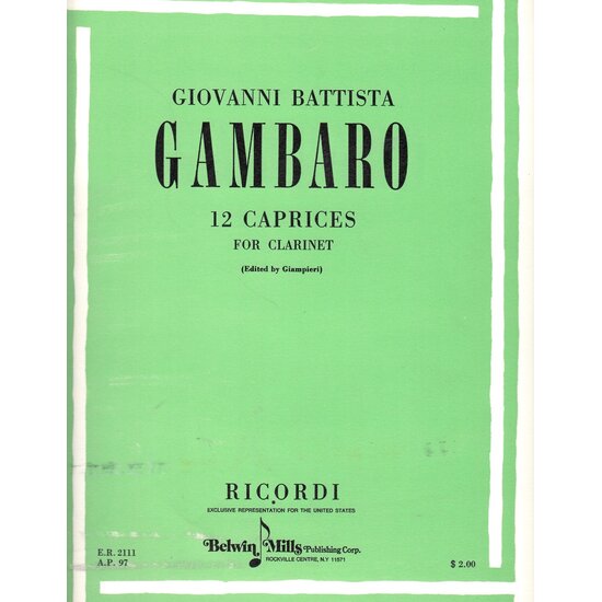 gamparo 12 caprici clarinetto