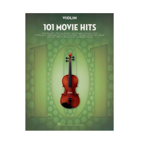 101 movie hits violin partitoura violi