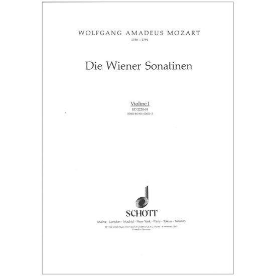 die wiener sonatinen violine 1 mozart