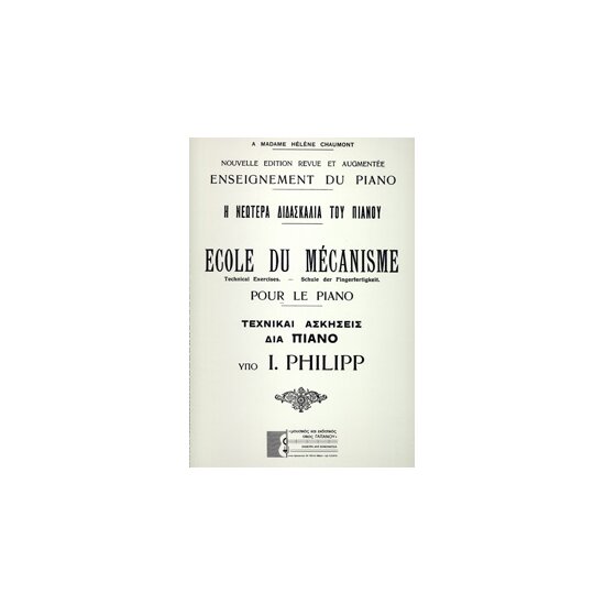 Philip I. - Ecole Du Mecanisme pour le piano