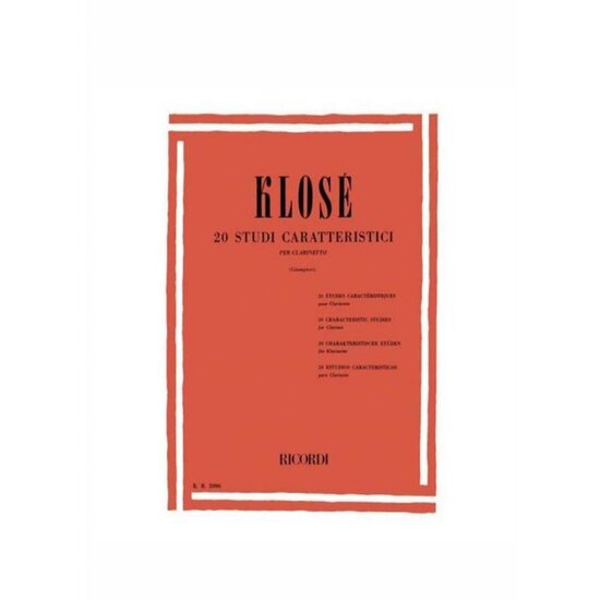 lose 20 studi caeatteristici clarinet