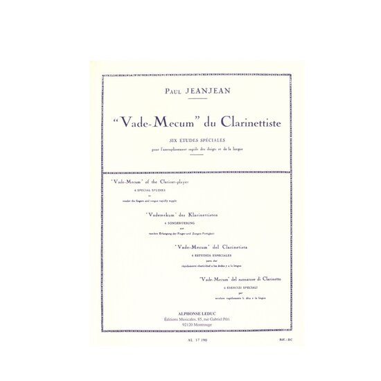 paul jeanjean vade mecum clarinet