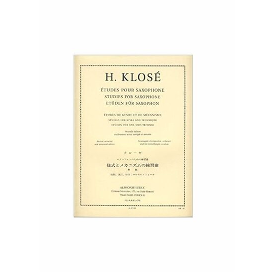 klose studies per saxofone